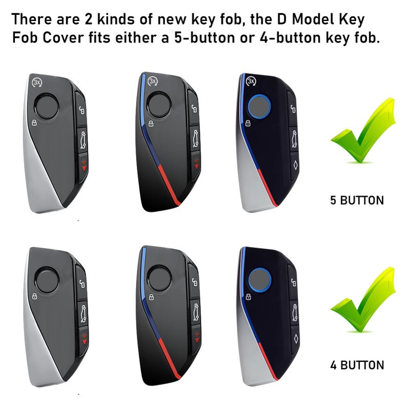 Jaronx Compatible with BMW Key Fob Cover X5 X6 2025/ 2 3 5 7 X1 X7 iX i7 XM 2023-2026, Metal Keys Holder with Carbon Fiber Pattern Silicone Rubber Remote for BMW Accessories(1 Set) - Image 2