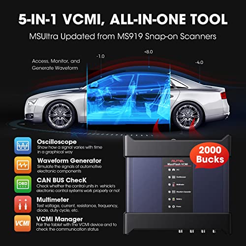Autel 2026 Autel MaxiSYS Ultra Scanner: Top Auto Tool with 40+ Service, 5-in-1 VCMI, Intelligent Scan, Topology Map, OE Programming & Coding, Upgraded of MaxiCOM Ultra Lite Elite II Pro MS919 Ultra EV - Image 3