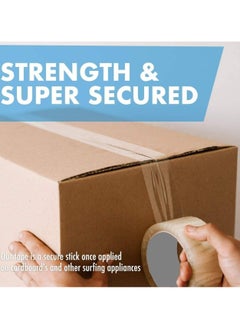 PRIMA Packing Tape Transparent Strong Adhesive 48mm 100 Yards 92 Meter Long Each Pack Of 6  - Image 3