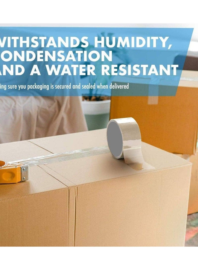 PRIMA شريط تغليف شفاف لاصق قوي 48 مم، 100 ياردة، طول 92 مترًا، كل عبوة من 6 قطع - Image 4