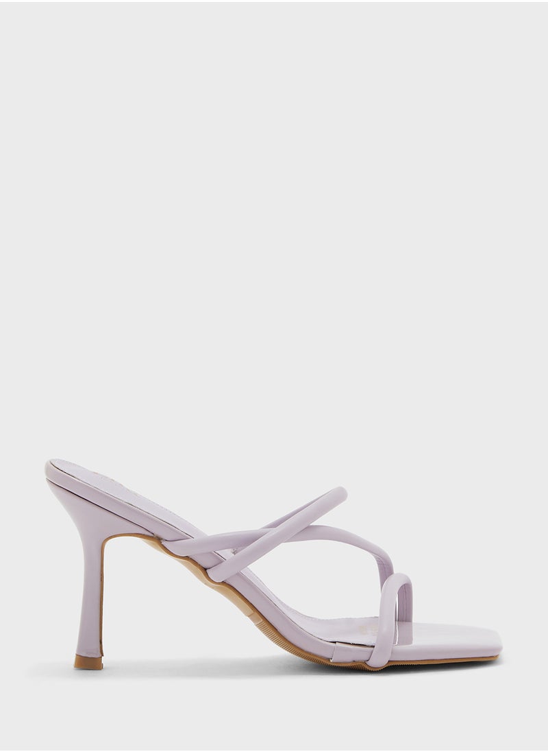 ELLA Strappy Square Toe Heel Sandal  - Image 1