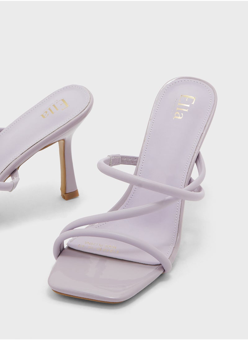 ELLA Strappy Square Toe Heel Sandal  - Image 4