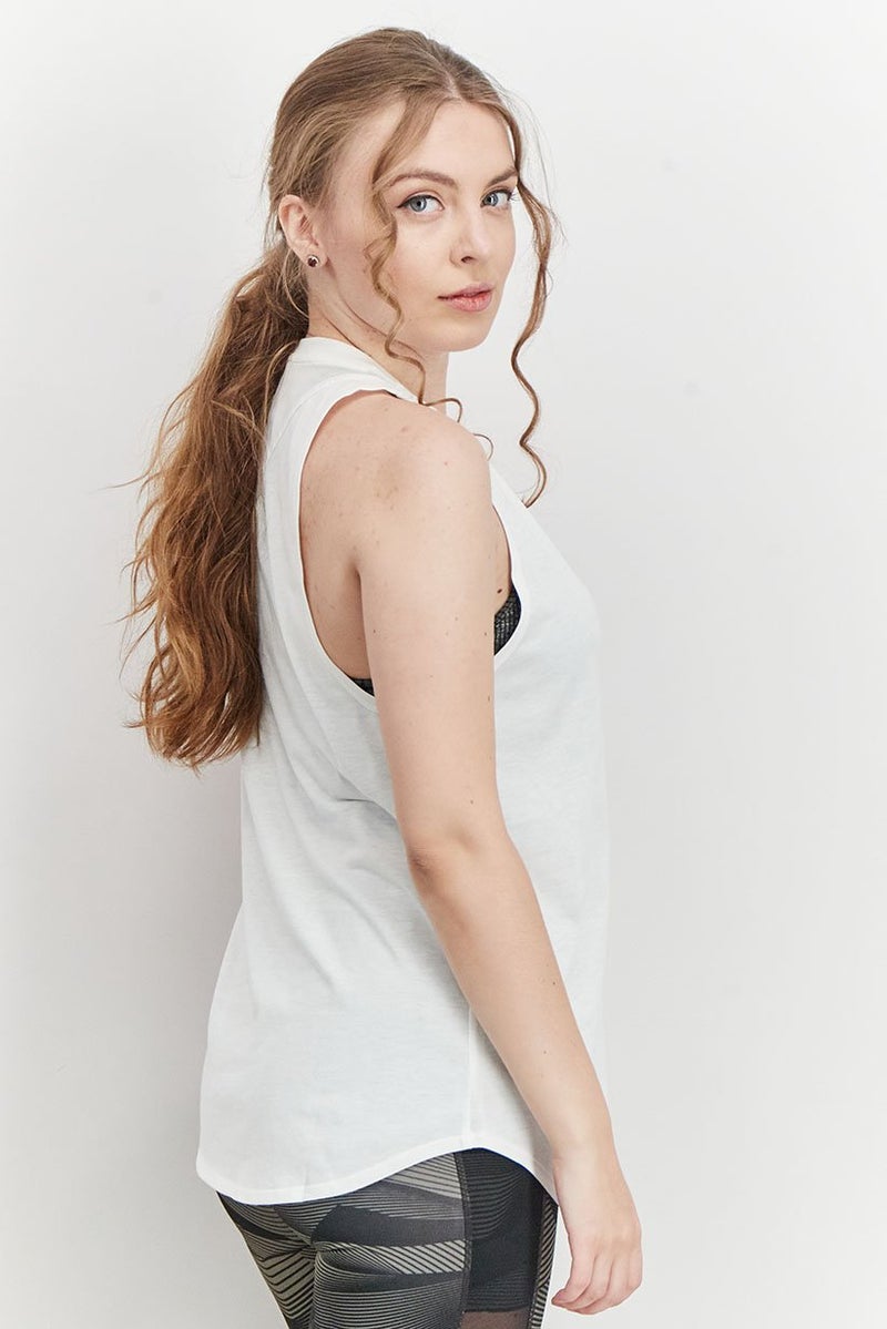 PUMA Women Regular Fit Sleeveless Training Stardust Crystalline Tank, Whiite - Image 3