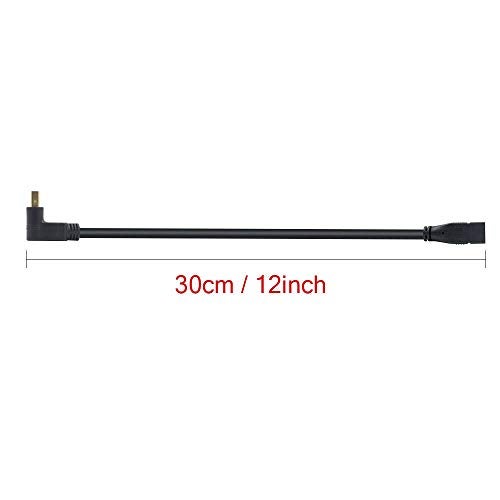 Duttek 4K 90 Degree Mini DisplayPort Cable 1FT/30cm, Down Angled Mini DisplayPort Extender Cable(Male to Female) for Computer Laptop - Image 4