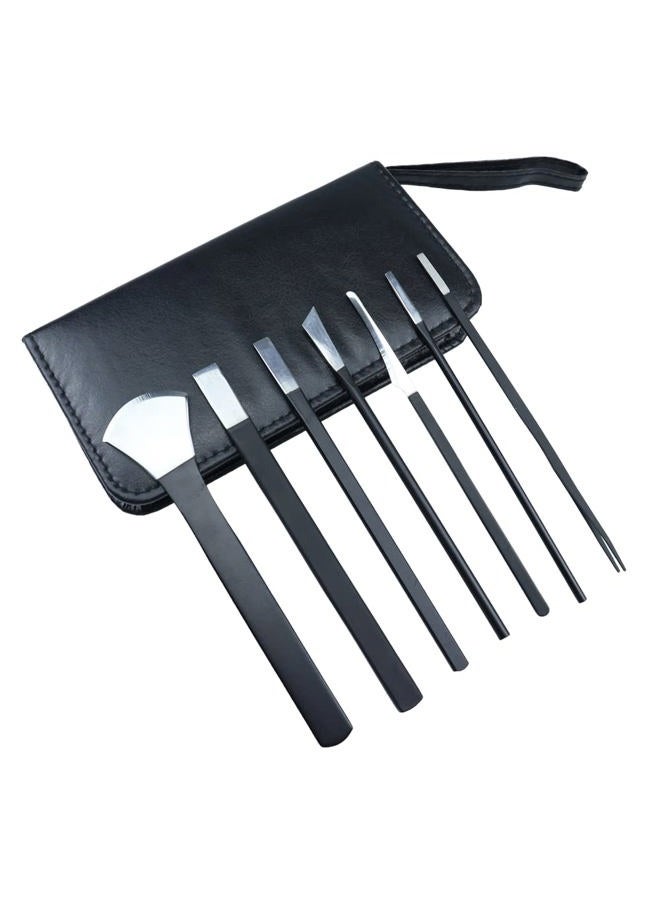 KOENWEENI 7pcs Pedicure Knife Set Ingrown Toenail Tools with PU Storage Bag High Manganese Steel Nail Knives Cuticle Remover Professional Foot Repair Sharp Blade Kit for Nails Corn Callus - Image 1