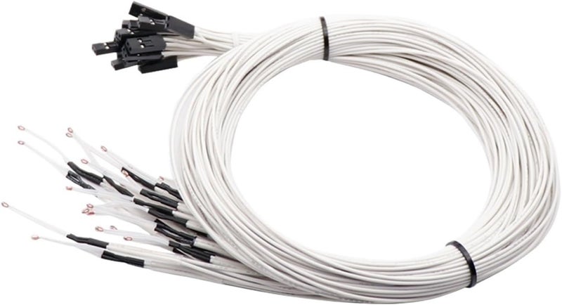 Compatible with Most 3D Printers NTC Temperature Sensor 3950 1 Percent Accuracy 100K with XH2.54 Connector 100cm 150cm Line Length(Without Terminal,20pcs) - Image 4