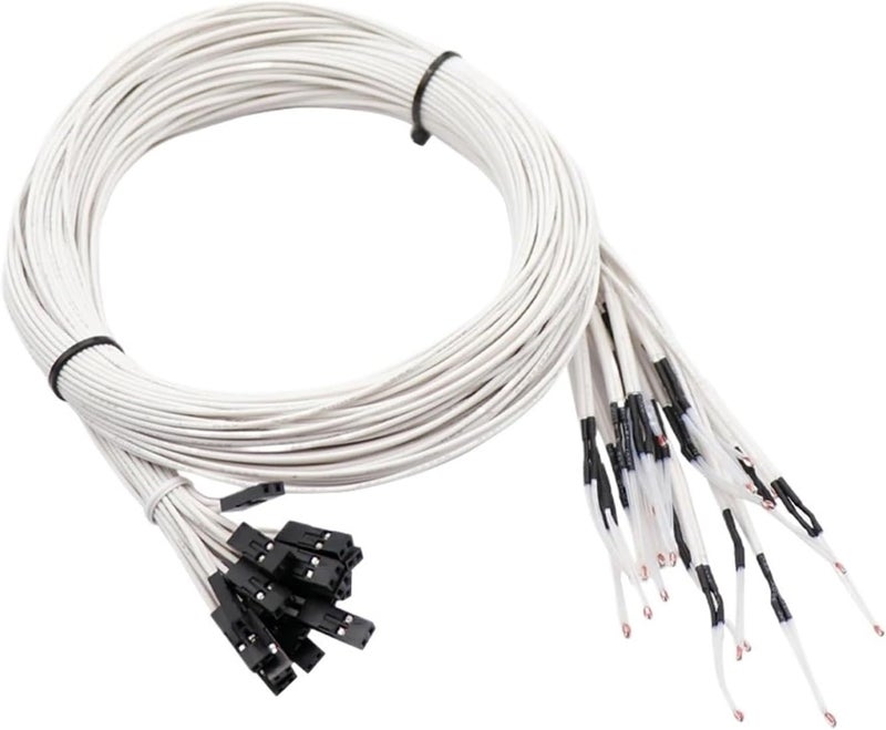 Compatible with Most 3D Printers NTC Temperature Sensor 3950 1 Percent Accuracy 100K with XH2.54 Connector 100cm 150cm Line Length(Without Terminal,20pcs) - Image 5