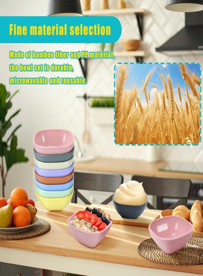 TKOnline 12 Pack 4.5 OZ Small Dessert Bowls, Unbreakable Wheat Straw Dipping Bowls, Dipping Sauce Cups, Dip Bowls for Ketchup, Dessert, Nuts, Side Dish, Sauces, Dips,Condiments - Image 5