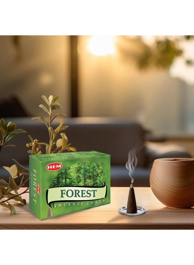 Hem Forest Pack of 12 Incense Cones Boxes, 10 Cones Each, Traditionally Handrolled in India, Best Natural Fragrance Perfect for Prayers Meditation, Yoga, Relaxation, Peace, Positivity, Healing Prayers - Image 3
