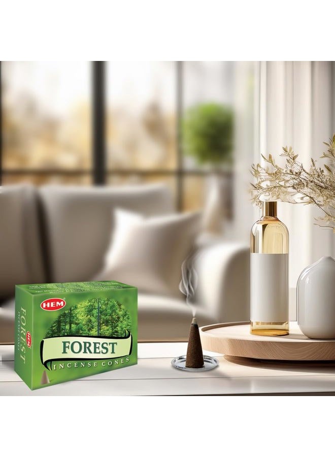 Hem Forest Pack of 12 Incense Cones Boxes, 10 Cones Each, Traditionally Handrolled in India, Best Natural Fragrance Perfect for Prayers Meditation, Yoga, Relaxation, Peace, Positivity, Healing Prayers - Image 2
