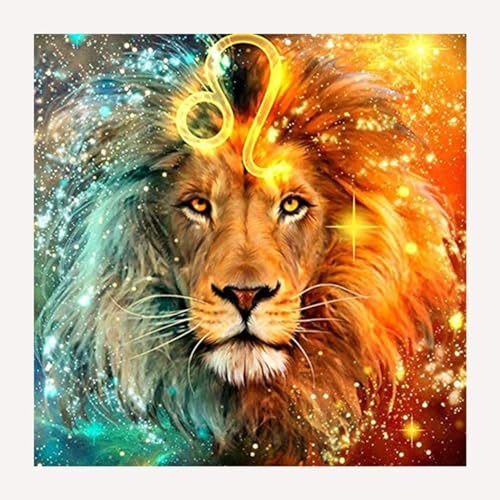 RANUR Golden Lion Diamond Painting Kits for Adults and Kids Create Dazzling Full Drill by Numbers Kits with Shiny 5D Rhinestones DIY Arts Craft for Home Wall Decor 40x40 cm - Image 1