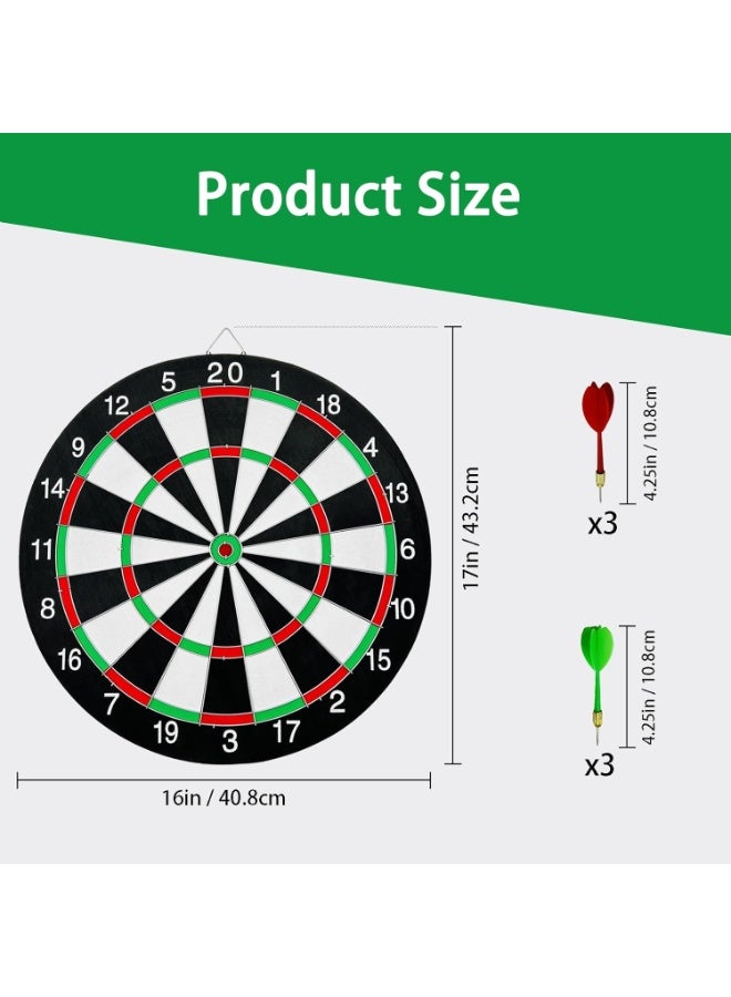 ClickBazar Double-Sided Sisal Dartboard Set with 6 Steel Tip Darts – Family & Party Dart Game - Image 5