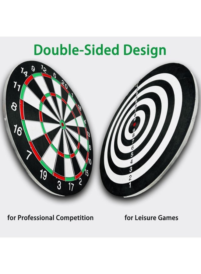ClickBazar Double-Sided Sisal Dartboard Set with 6 Steel Tip Darts – Family & Party Dart Game - Image 2