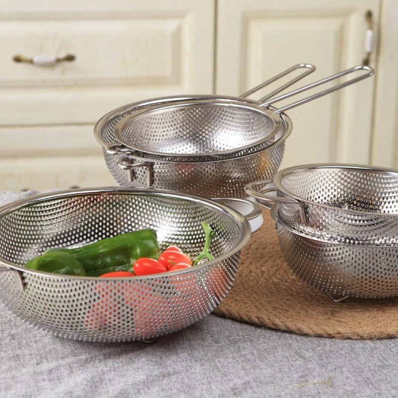 SHREESAMP Deep Fry Basket for Frying Food Pasta Spaghetti Noodles Stainless Steel with Long Handle Kitchen Wire Skimmer Sieve Colander Metal Fine Mesh Strainer - Image 2