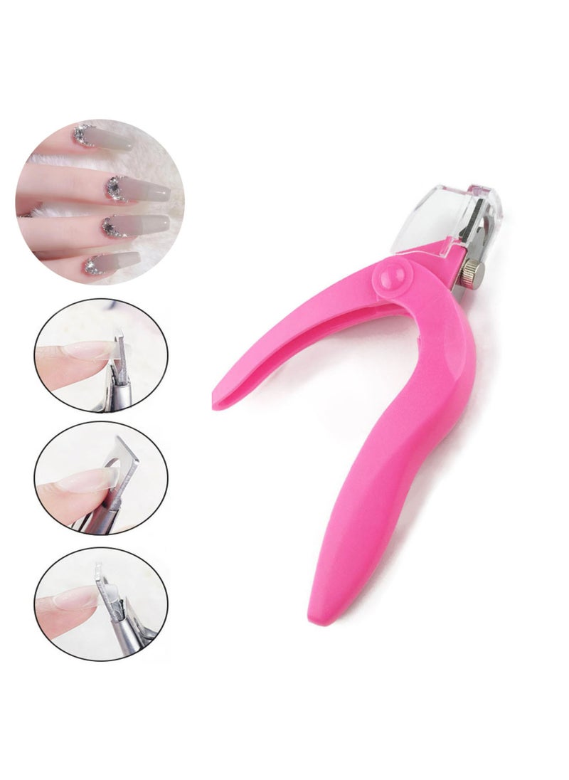 Miss Gooey Acrylic Nail Clippers False Nail Clipper Fake Nail Cutter for Nail Tips Cutters Clippers Acrylic Nail Sizer Fake Nail Scissors Straight Extended Nail U-Shaped Scissors,Easy to Use & Adjust  - Image 1