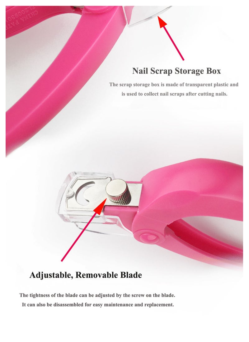 Miss Gooey Acrylic Nail Clippers False Nail Clipper Fake Nail Cutter for Nail Tips Cutters Clippers Acrylic Nail Sizer Fake Nail Scissors Straight Extended Nail U-Shaped Scissors,Easy to Use & Adjust  - Image 3