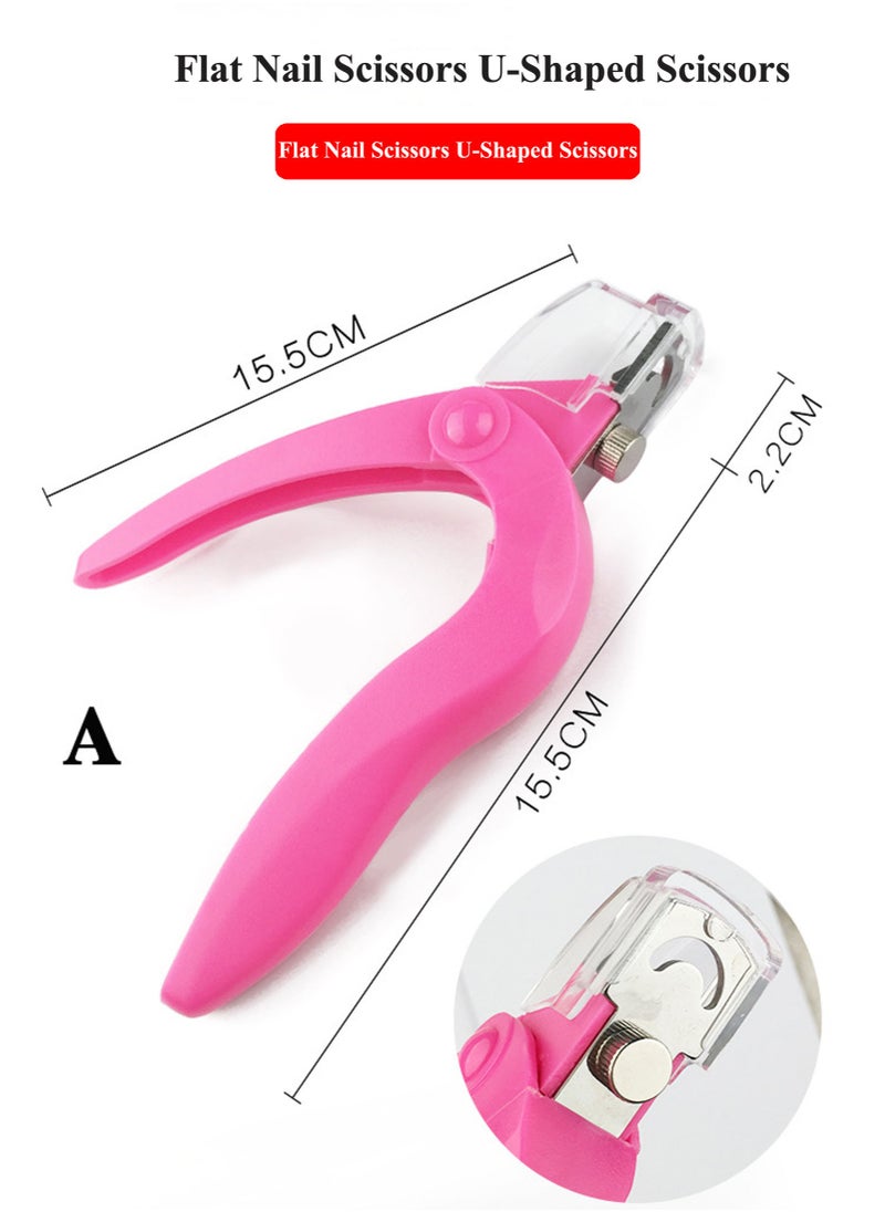 Miss Gooey Acrylic Nail Clippers False Nail Clipper Fake Nail Cutter for Nail Tips Cutters Clippers Acrylic Nail Sizer Fake Nail Scissors Straight Extended Nail U-Shaped Scissors,Easy to Use & Adjust  - Image 5