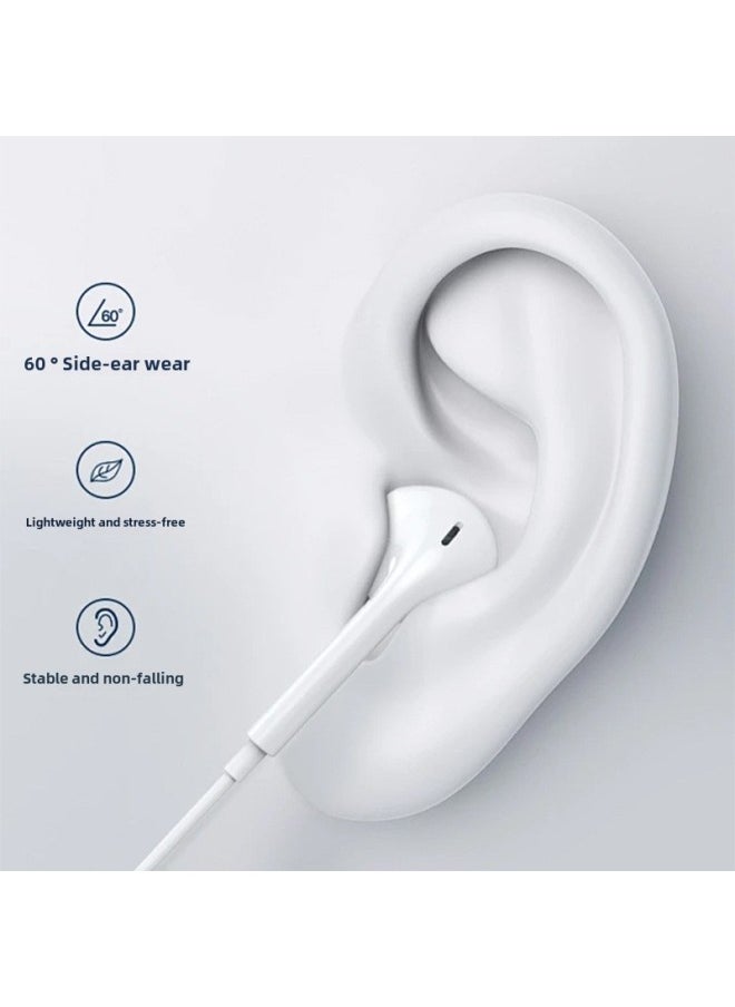 Generic - Applicable To Apple IPhone/Type-c Wired Headset Semi-in-ear Wire Control Cracking Version 15 Generation Type-c Headset-Color:7 Generation Pop-up Window Copper Ring (crystal Box) - Image 1