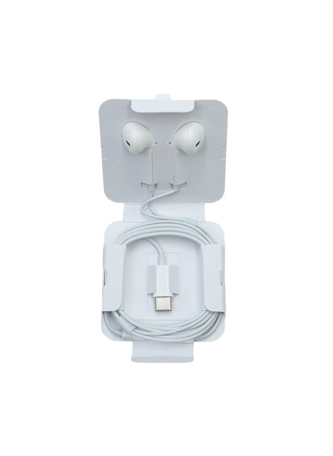 Generic - Applicable To Apple IPhone/Type-c Wired Headset Semi-in-ear Wire Control Cracking Version 15 Generation Type-c Headset-Color:7 Generation Pop-up Window Copper Ring (crystal Box) - Image 1