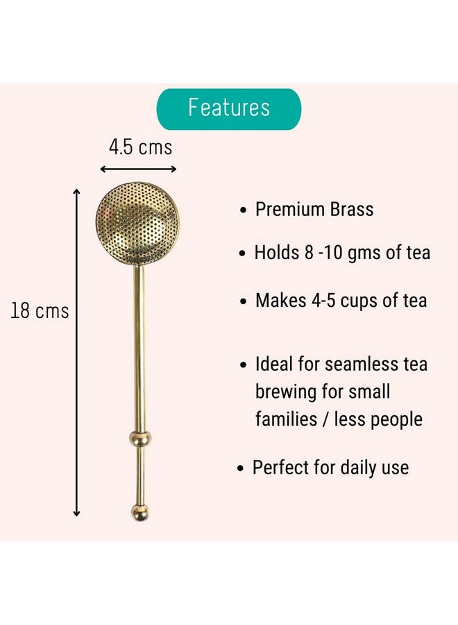 OH CHA - مصفاة شاي من النحاس، على شكل كرة | خالية من BPA، متينة | تستخدم كمصفاة للشاي الأخضر، الشاي الأسود، فلتر | مصفاة شاي للاستخدام اليومي | 18 سم - Image 4