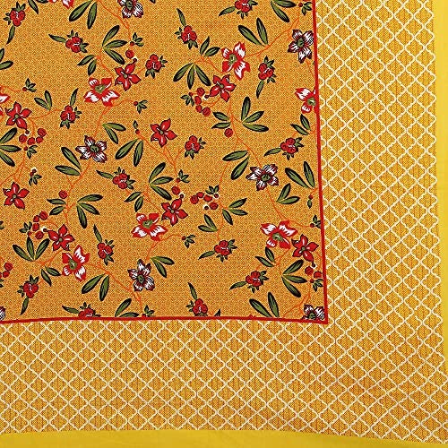 EarlyMart Cotton Comfort 180 TC Rajasthani Jaipuri Traditional Floral Double Bed Bedsheet with 2 Pillow Covers (Double_034, Yellow, King Size) - Image 4