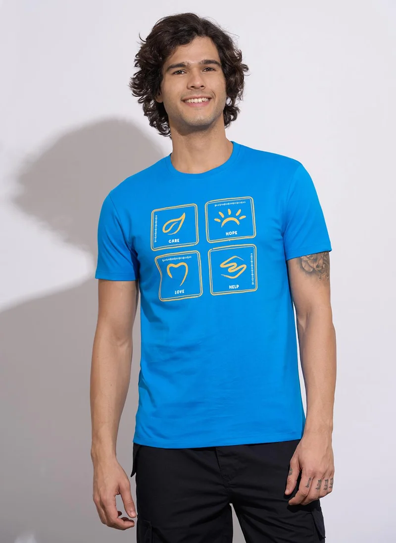 Being Human Men Typography Printed Round Neck Pure Cotton Slim Fit T-shirt