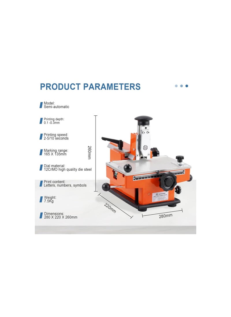 silvercnc - Manual Nameplate Metal Label Stamping Printer Machine Marking Machine for Metal (No.2 Codeword Plate) - Image 1