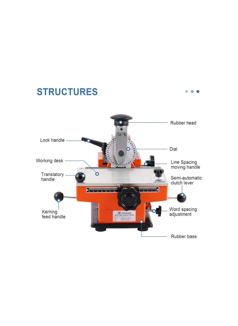 silvercnc - Manual Nameplate Metal Label Stamping Printer Machine Marking Machine for Metal (No.2 Codeword Plate) - Image 1