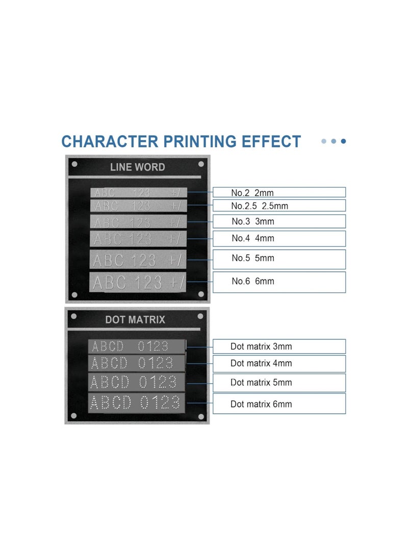 silvercnc - Manual Nameplate Metal Label Stamping Printer Machine Marking Machine for Metal (No.2 Codeword Plate) - Image 1