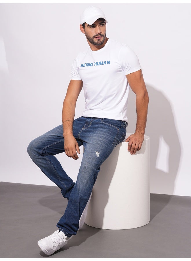 Being Human جينز رجالي بلون داكن بتصميم مضاد للملاءمة - Image 5