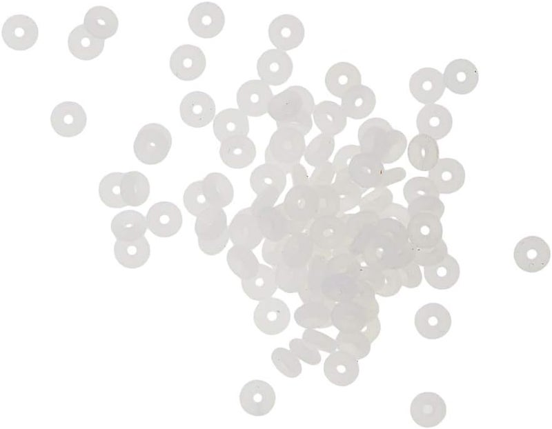 klarako 100 Pcs Silicone Rubber Stoppers Ring Bead Charms Bracelets Compatible for Use Alone Or With Clip Lock Spacer Charm  Clear - Image 5