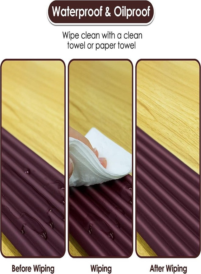 TEKCOOL 2-Meter, Table Protection Strip Protector, Extra Soft Foam Edge Safety Strip for Baby & Kids, Baby Proofing Corner Guards & Safety Bumper Edge for Table, Desk. (Brown-3pc) - Image 4