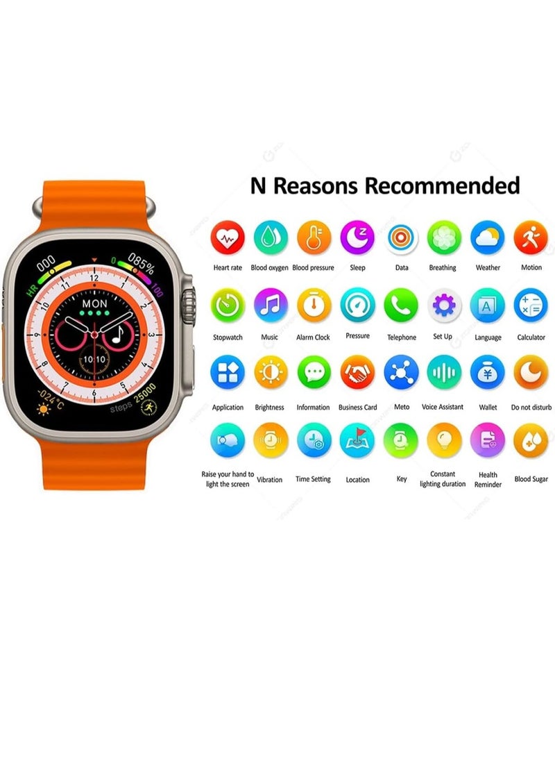 ELTRAZONE - HK 8Pro Max Open AI and Chat GPT Support Multifunctional Smart watch ultra 49mm with Wireless Charger For Mens and Women's - Image 1