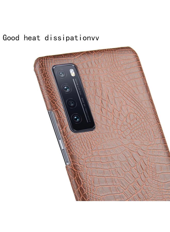 اس-توب جراب لهاتف Huawei Nova 7 مقاوم للصدمات مصنوع من جلد التمساح PC + PU - Image 5