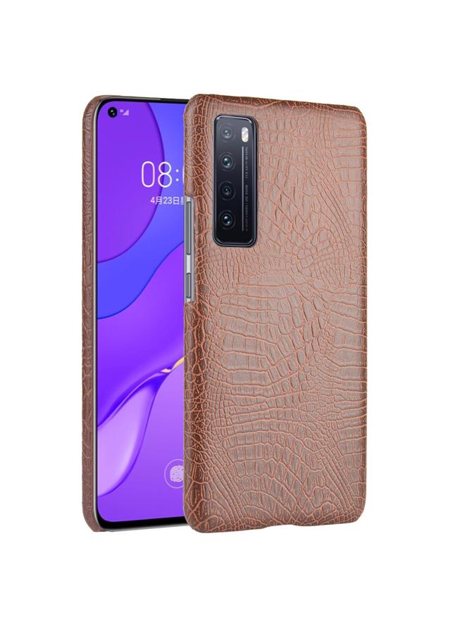 اس-توب جراب لهاتف Huawei Nova 7 مقاوم للصدمات مصنوع من جلد التمساح PC + PU - Image 1