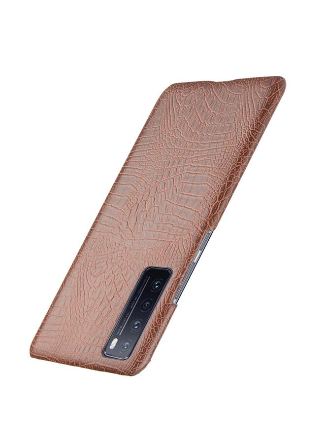 اس-توب جراب لهاتف Huawei Nova 7 مقاوم للصدمات مصنوع من جلد التمساح PC + PU - Image 3