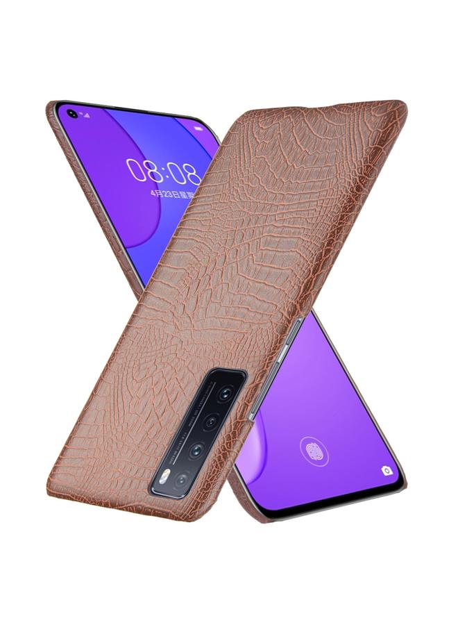 اس-توب جراب لهاتف Huawei Nova 7 مقاوم للصدمات مصنوع من جلد التمساح PC + PU - Image 2