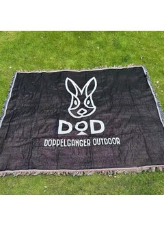 Generic Bohemian Picnic Camp Blanket Decorative Mat Black DOD 
