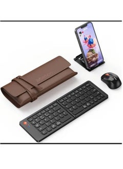 Meetion Meetion Foldable Bluetooth Keyboard and Mouse BTC001 Bluetooth Wireless Connectivity Unparalleled Portability Rechargeable And Efficient Black  - Image 1