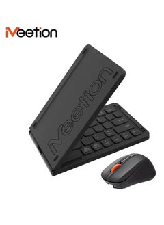 Meetion Meetion Foldable Bluetooth Keyboard and Mouse BTC001 Bluetooth Wireless Connectivity Unparalleled Portability Rechargeable And Efficient Black  - Image 5
