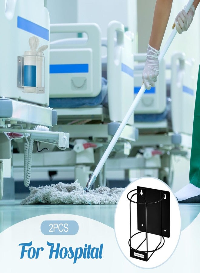 Maxcheck 2 Pack Wipes Holders Wall Brackets, Cleaning Wipes and Diapers Container Organizer Dispenser for Hospital, Kitchen, Bathroom, Offices, Home and Public Restrooms(Black) - Image 3