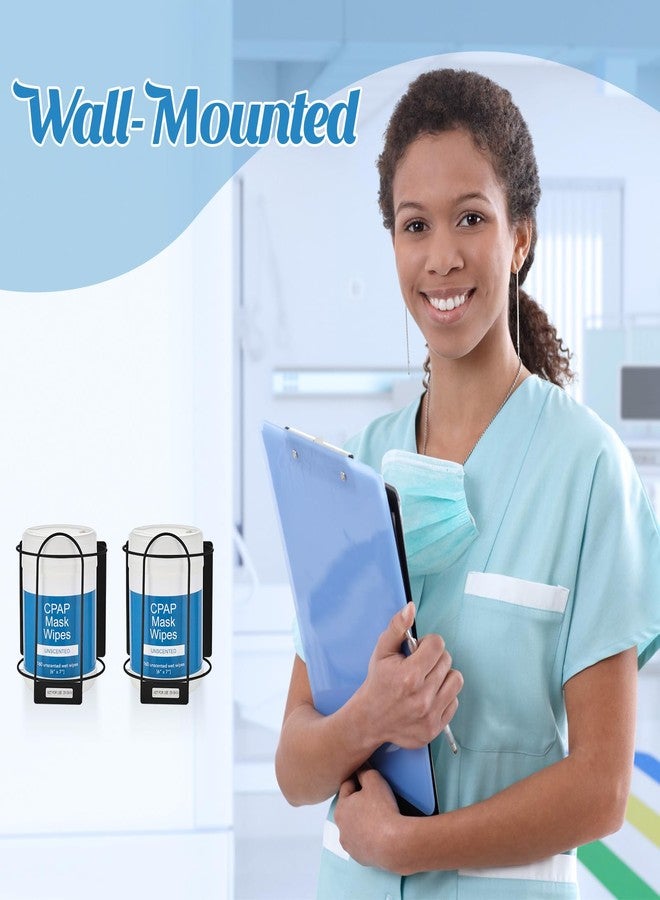 Maxcheck 2 Pack Wipes Holders Wall Brackets, Cleaning Wipes and Diapers Container Organizer Dispenser for Hospital, Kitchen, Bathroom, Offices, Home and Public Restrooms(Black) - Image 4