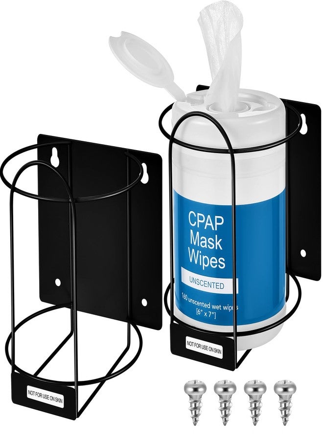 Maxcheck 2 Pack Wipes Holders Wall Brackets, Cleaning Wipes and Diapers Container Organizer Dispenser for Hospital, Kitchen, Bathroom, Offices, Home and Public Restrooms(Black) - Image 1
