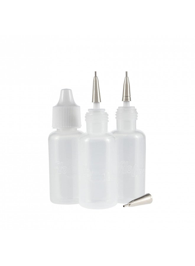 Creative Mark Precision Tip Applicator Bottle - Flo Line Squeeze Bottle with Stainless Steel Tips, for Artist Paint, Fluid Media, Ink, Watercolor, Quilling, Glitters and Masking Fluid (Pack of 3) - Image 1