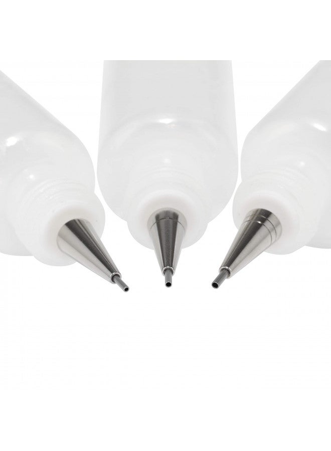 Creative Mark Precision Tip Applicator Bottle - Flo Line Squeeze Bottle with Stainless Steel Tips, for Artist Paint, Fluid Media, Ink, Watercolor, Quilling, Glitters and Masking Fluid (Pack of 3) - Image 3