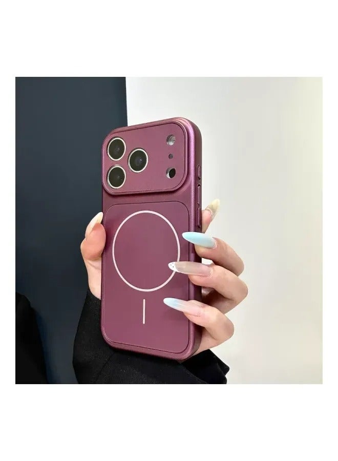 New AG Matte Glass MagSafe Magnetic Phone Case For iPhone, Large View Window Shockproof Hard PC Frame Protective Cover, Anti-Fingerprint Smooth Tempered Glass Back Shell - Image 4