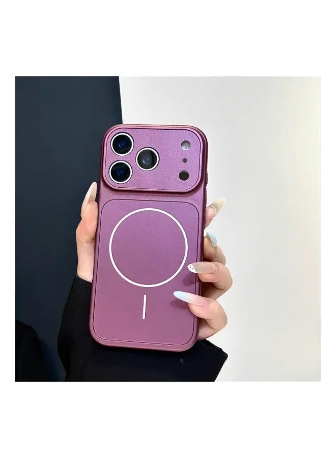New AG Matte Glass MagSafe Magnetic Phone Case For iPhone, Large View Window Shockproof Hard PC Frame Protective Cover, Anti-Fingerprint Smooth Tempered Glass Back Shell - Image 3