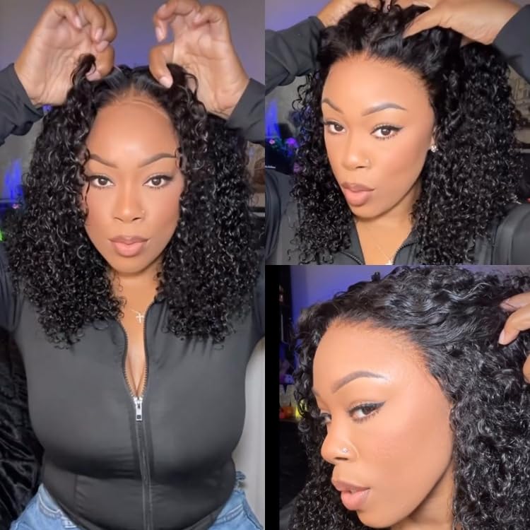 Asteria Curly Human Hair Wig 7x4 Ready To Wear Glueless Wigs Human Hair Pre Plucked Pre Cut Curly Lace Front Wigs Human Hair Wigs For Black Women 16 Inch - Image 4