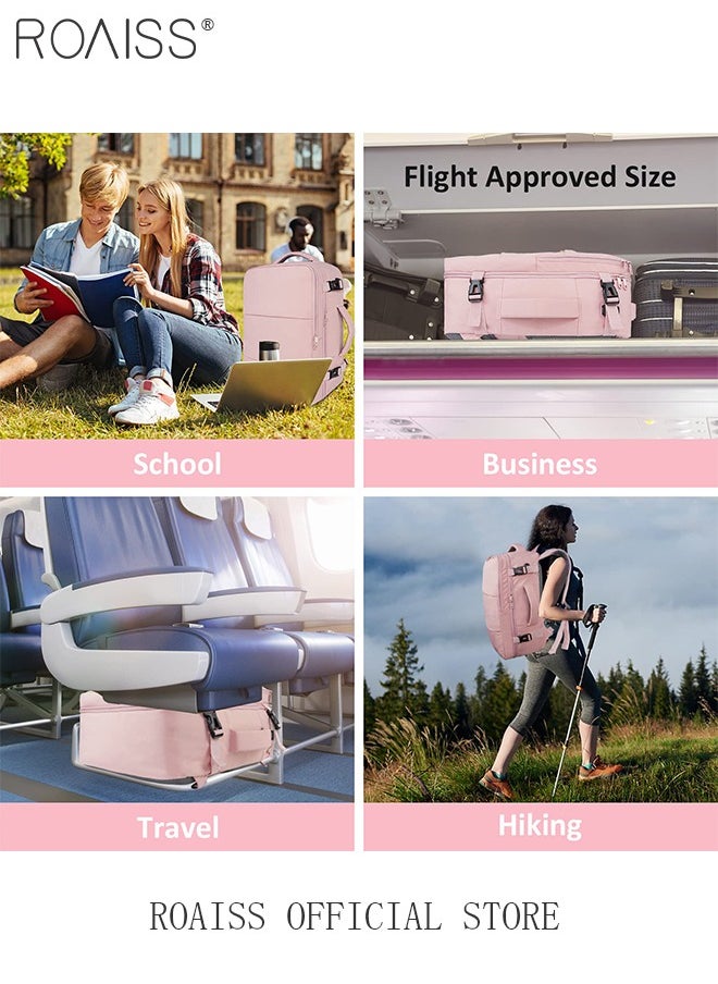 roaiss - Travel Backpack for Men Women Carry On Backpack with USB Charging Port Shoe Compartment Flight Approved College School Bag Casual Daypack for Weekender Camping Waterproof Outdoor Hiking Daypack Lightweight Backpack - Image 1