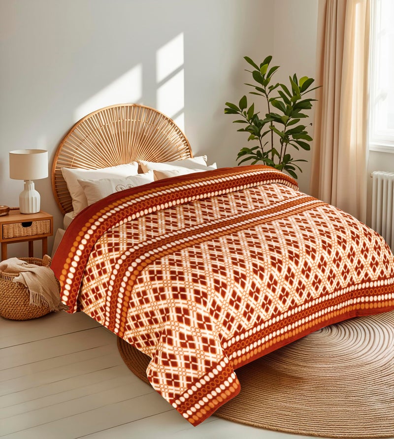 CHANDRAVATI Fleece|| Quilt Cover/Duvet Cover/Rajai Cover/Blanket Cover for Winters (CC-Mustard, 60x90) - Image 1